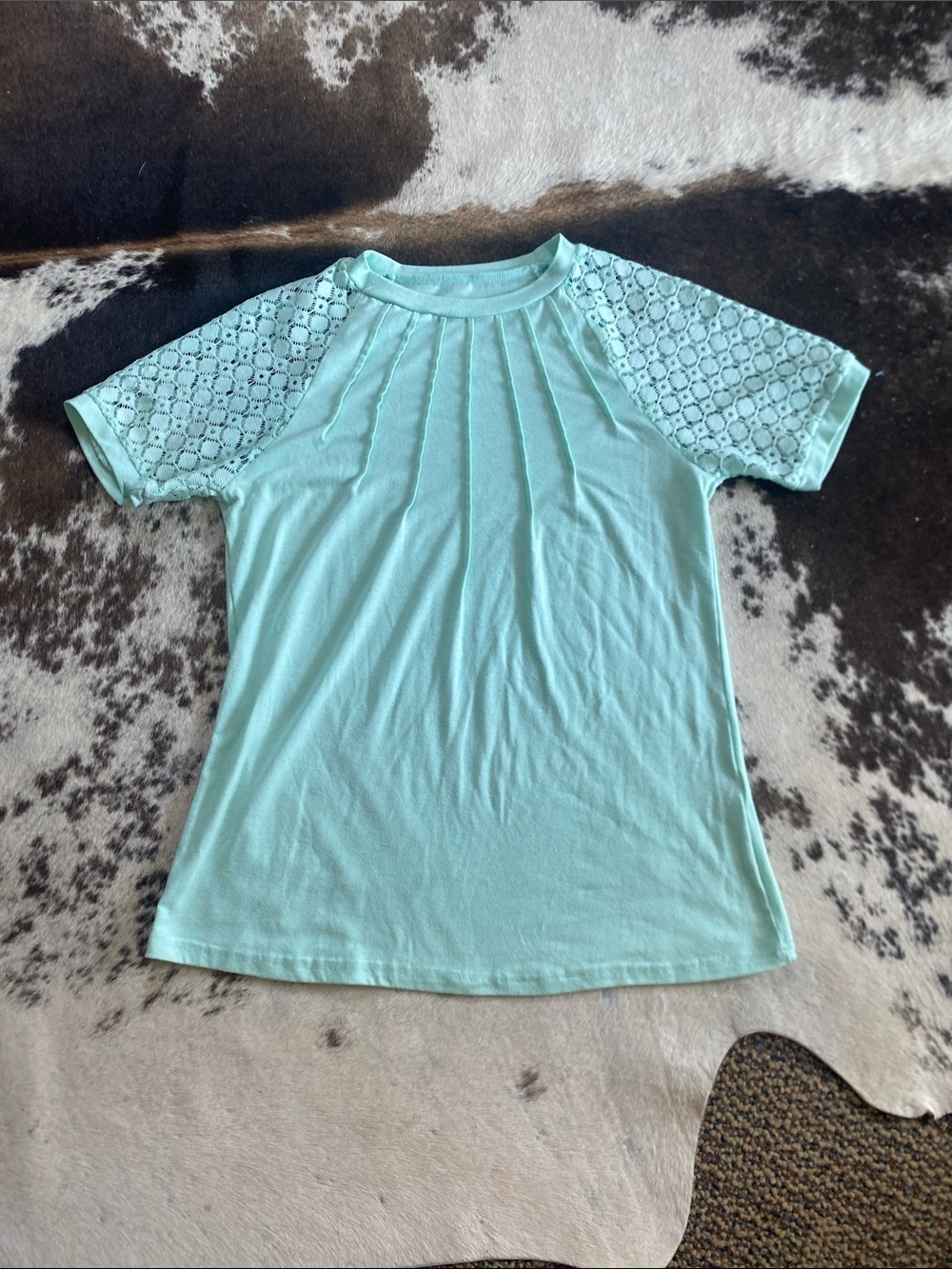 Women’s Lace Sleeve Blouse - Mint